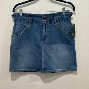 Wild Fable Medium Wash Elastic Waist Mini Denim Skirt